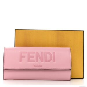 FENDI Logo Embossed Continental Wallet